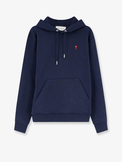 Ami Paris Hooded cotton sweatshirt - Bleunuit