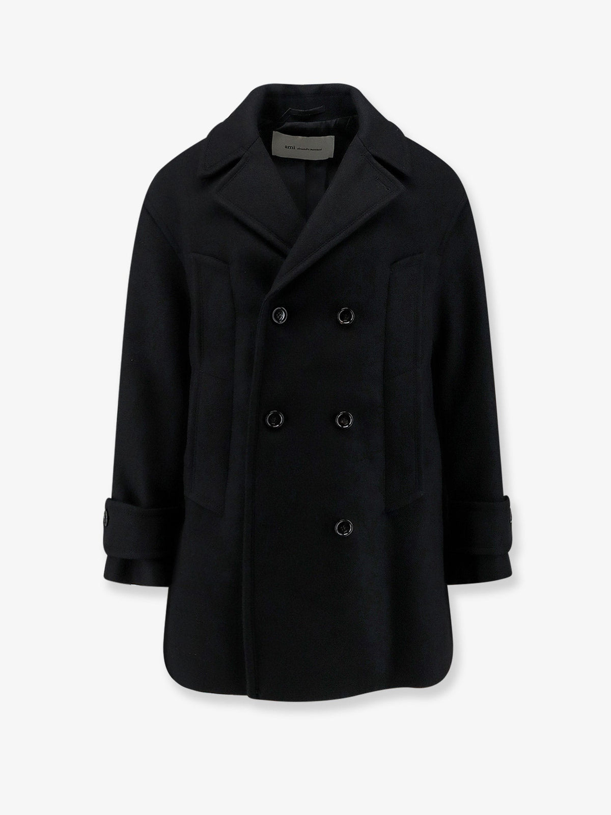 Ami Paris Virgin wool peacoat - Black