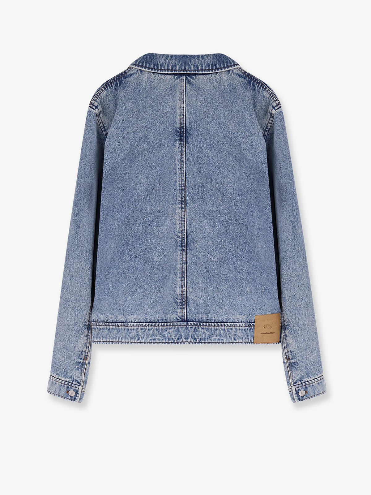 Ami Paris Denim Jacket with iconic embroidery - Bleuused