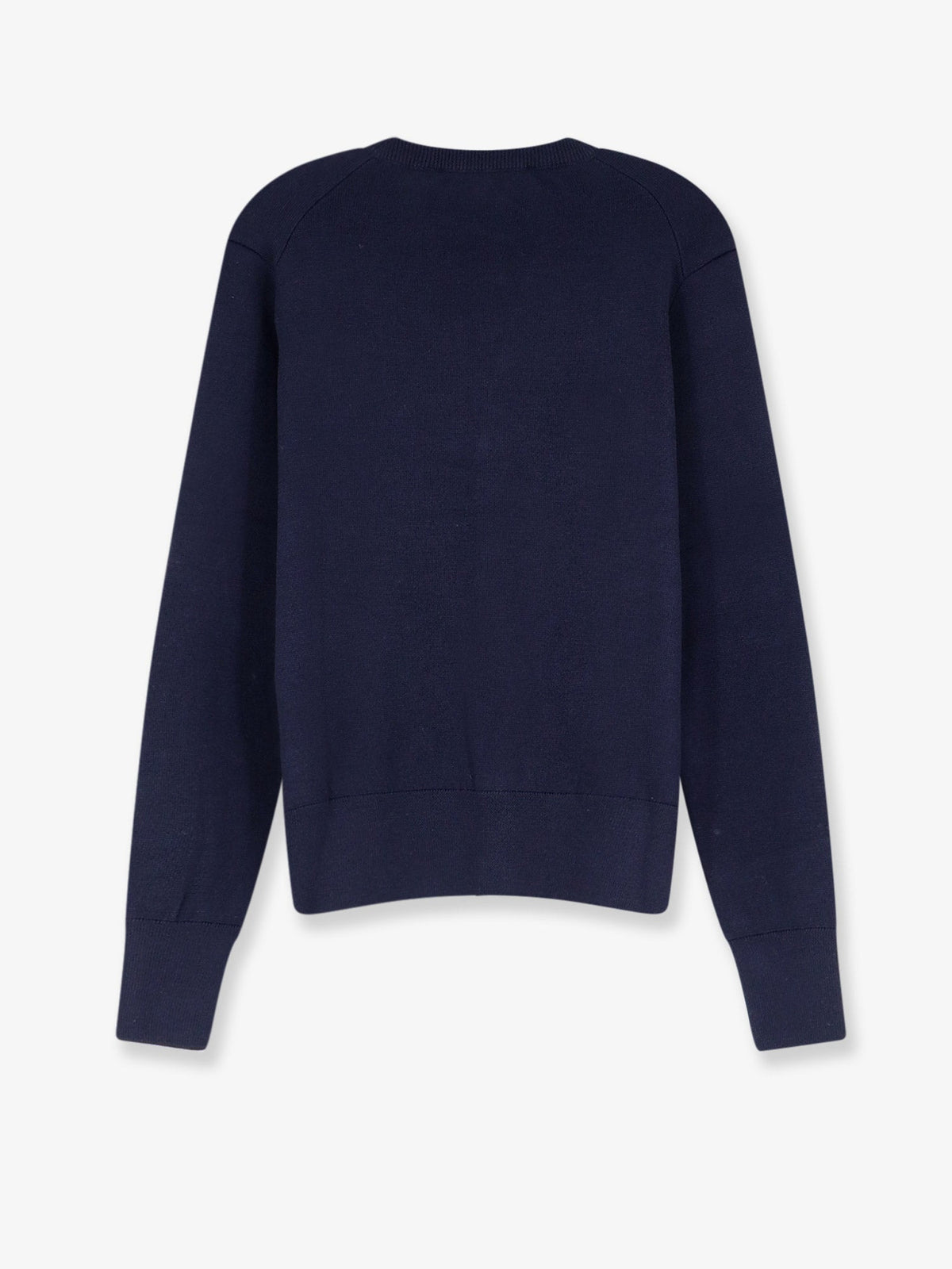Ami Paris Wool cardigan with iconic embroidery - Marine/Rouge