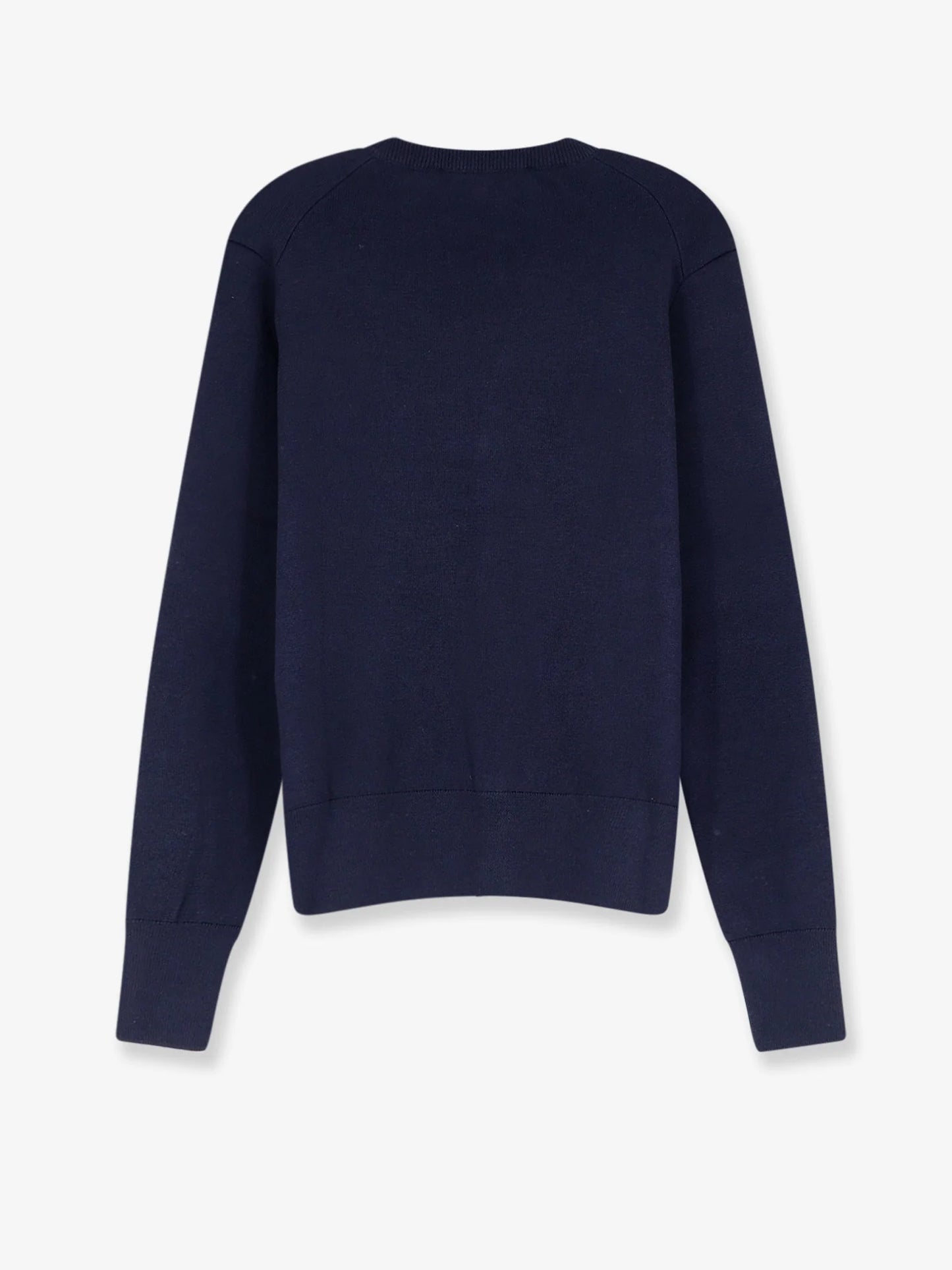 AMI PARIS - Wool cardigan with iconic embroidery