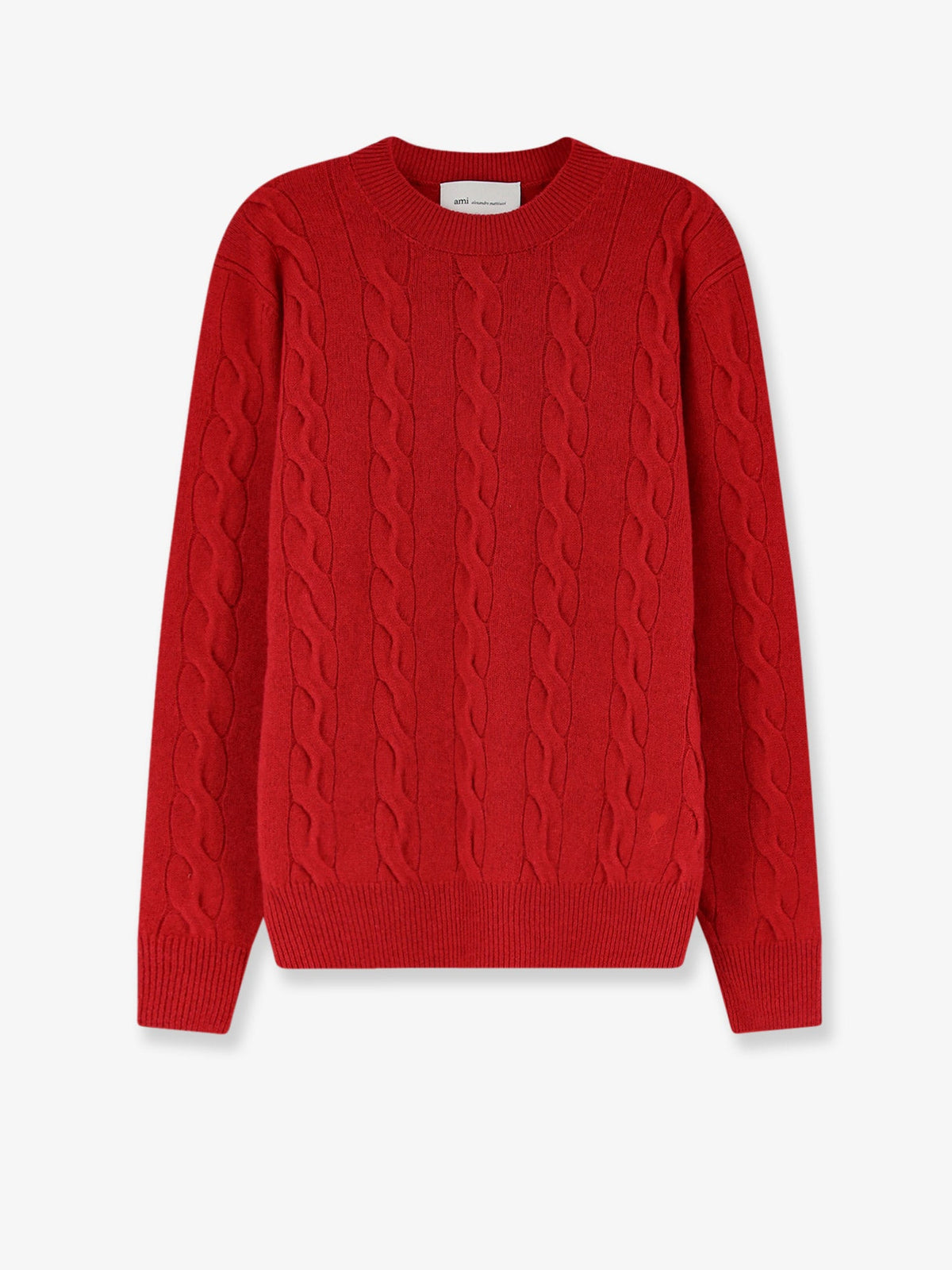 Ami Paris Wool sweater with cable knit - Rougerubis