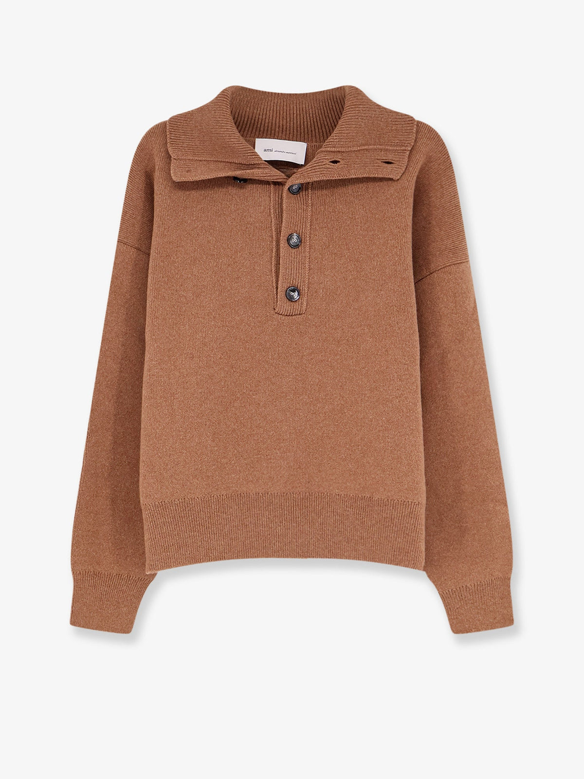 Ami Paris Wool knit cardigan - Camel