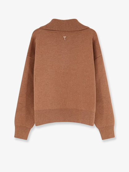 Ami Paris Wool knit cardigan - Camel