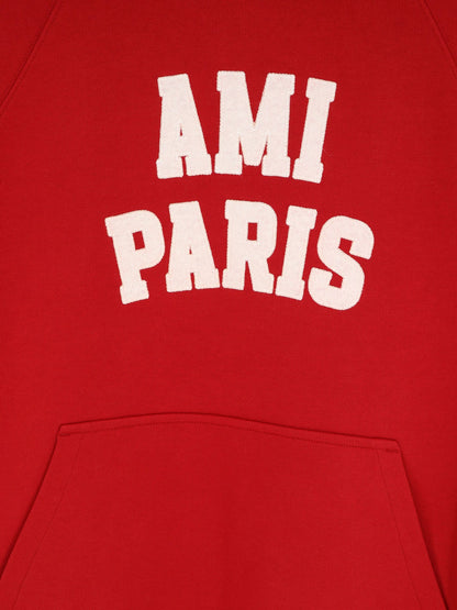 Ami Paris Organic cotton sweatshirt - Rougerubis/Ivoire