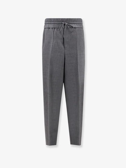 AMI PARIS - Virgin wool trousers with elastic