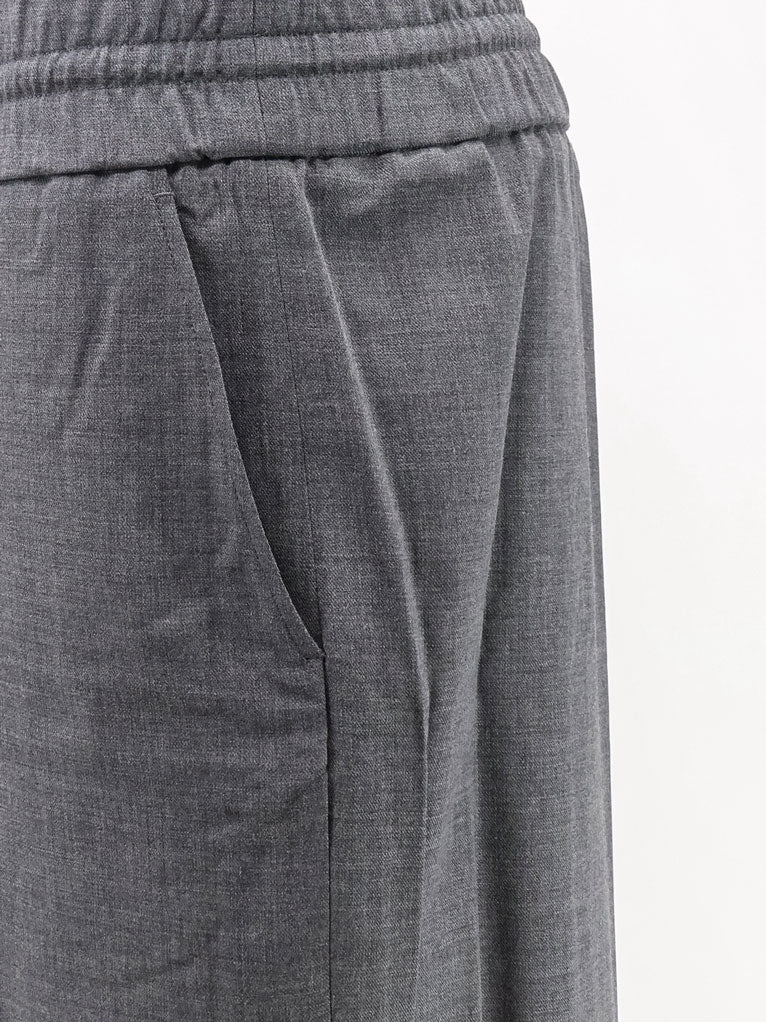 AMI PARIS - Virgin wool trousers with elastic