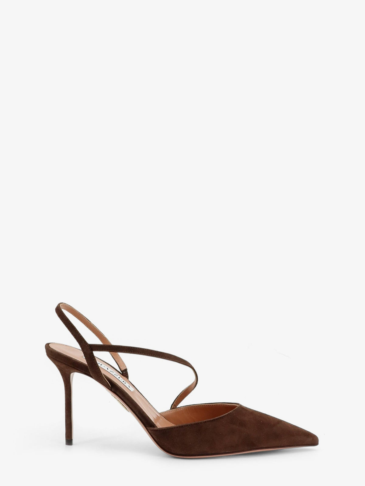 Aquazzura Bow Tie suede pumps - Espresso