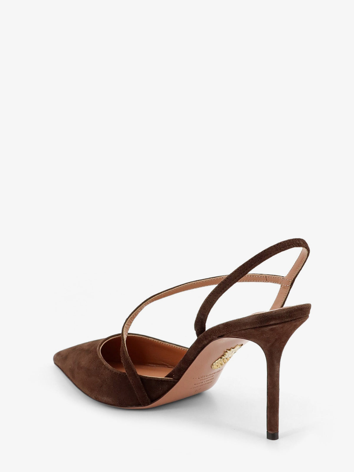 Aquazzura Bow Tie suede pumps - Espresso