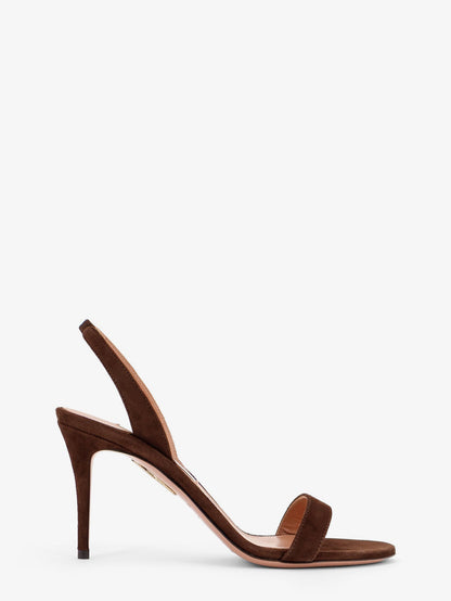 Aquazzura So Nude suede sandals - Espresso