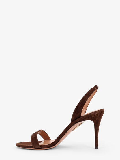 Aquazzura So Nude suede sandals - Espresso