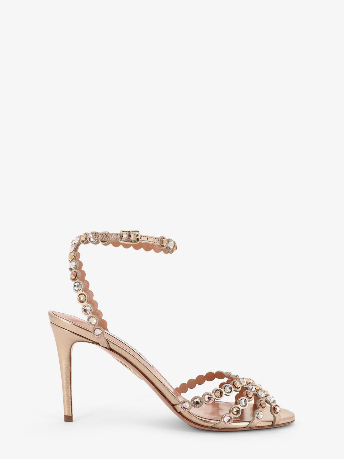 Aquazzura Tequila sandals with crystal detail - Light Copper