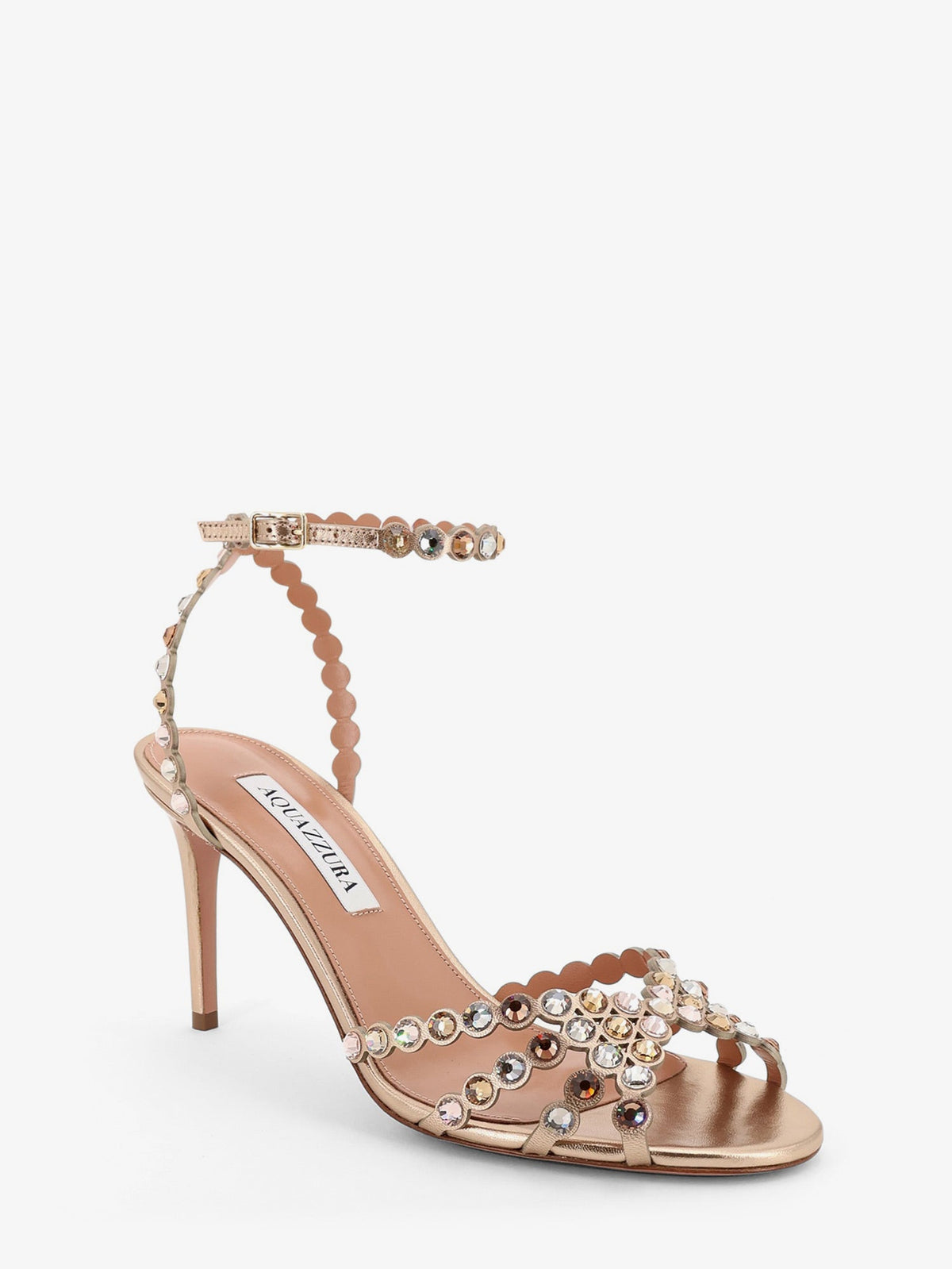 Aquazzura Tequila sandals with crystal detail - Light Copper
