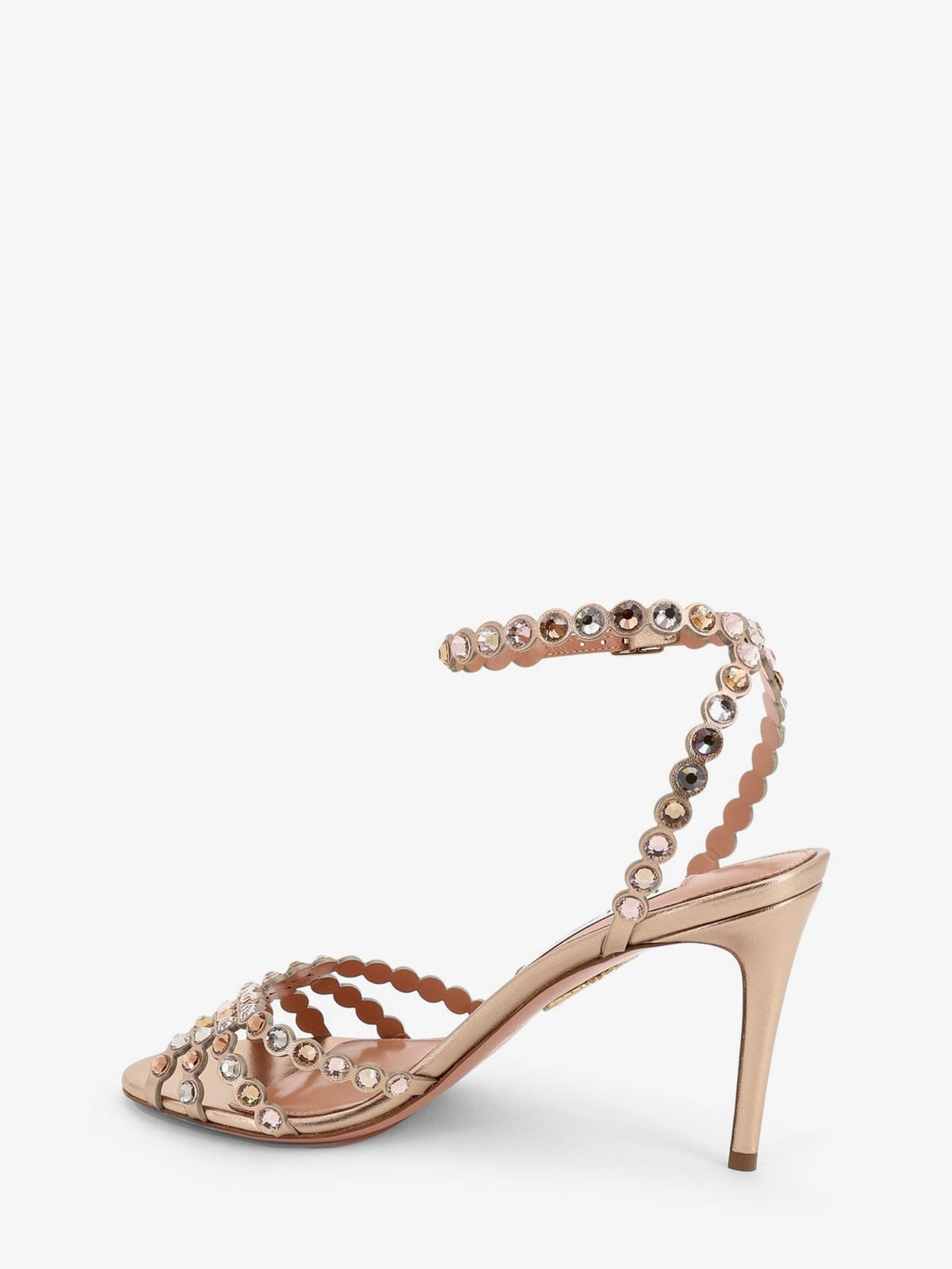 Aquazzura Tequila sandals with crystal detail - Light Copper