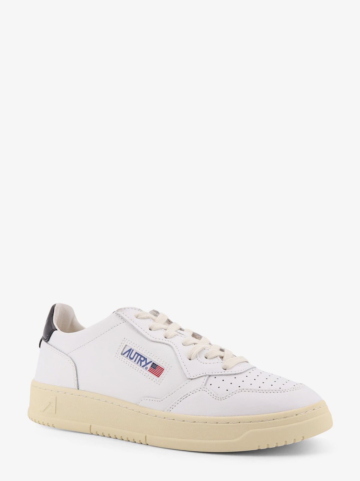 Autry Medalist Low leather sneakers with side logo - Bianco