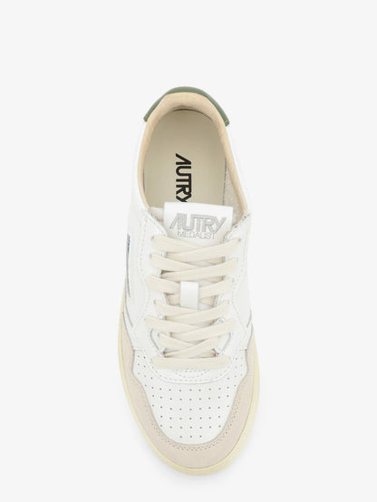 Autry Medalist Low leather sneakers with side logo - Bianco