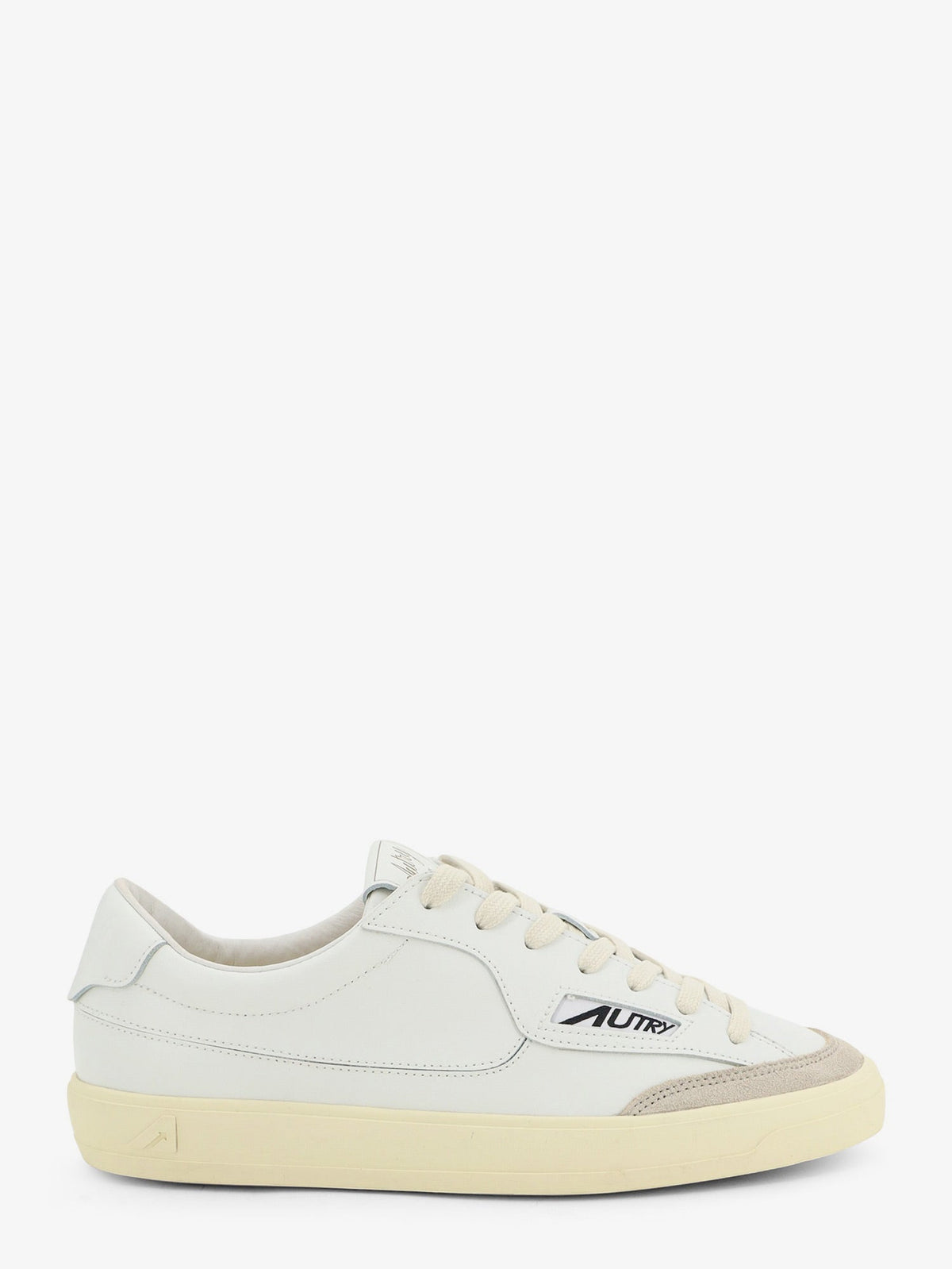 Autry Windscape leather sneakers with suede insert - Wht Wht