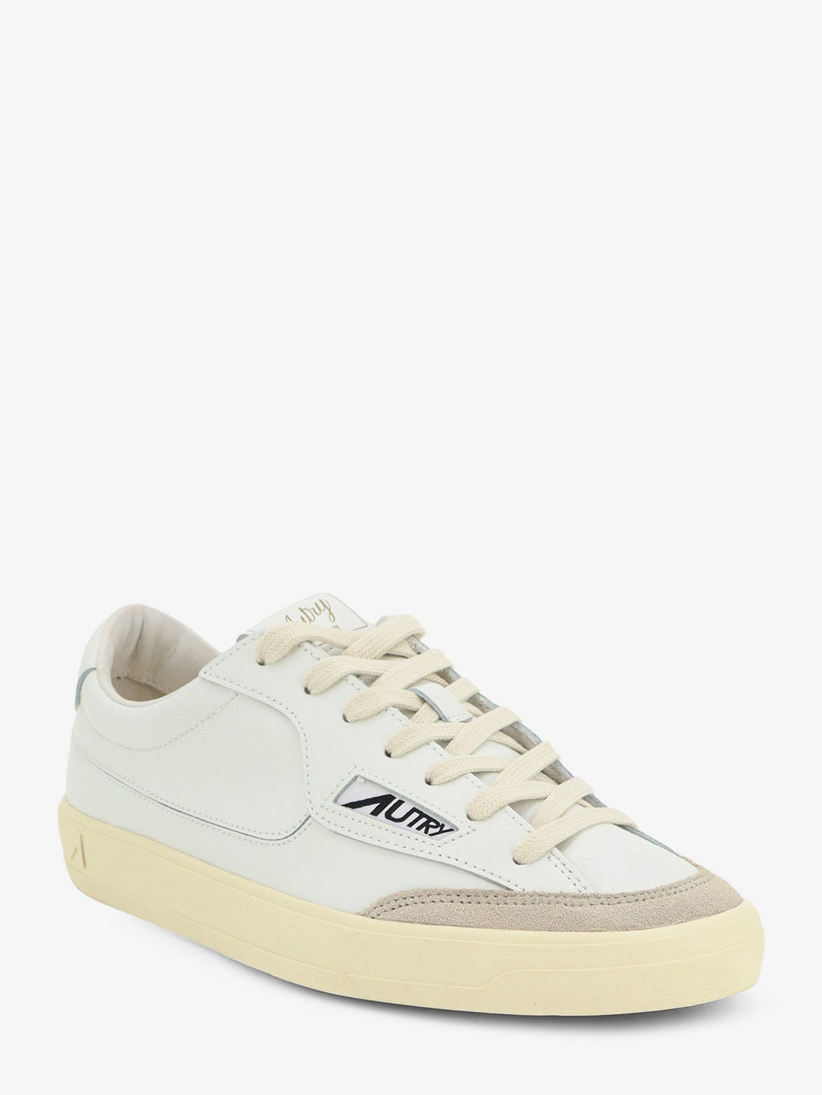 Autry Windscape leather sneakers with suede insert - Wht Wht