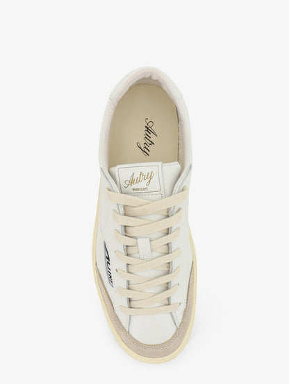 Autry Windscape leather sneakers with suede insert - Wht Wht