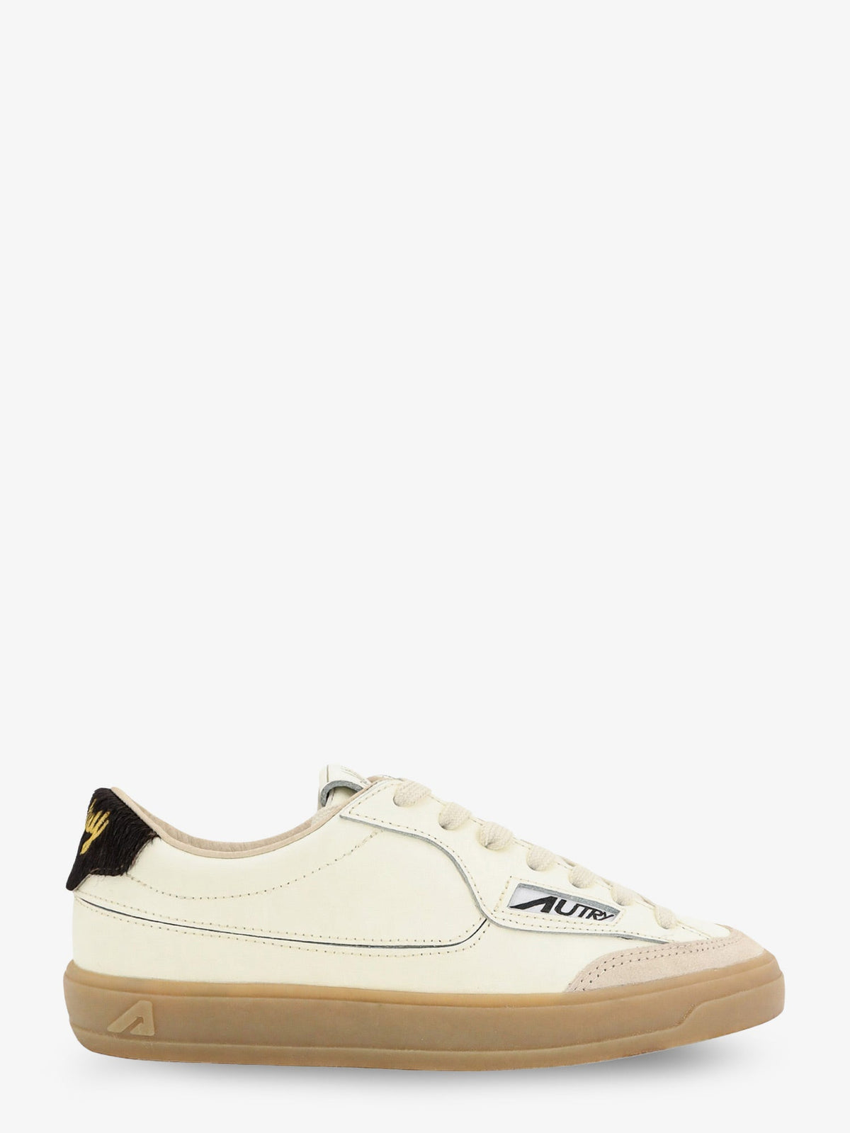 Autry Windscape leather and ponyskin sneakers - Brown
