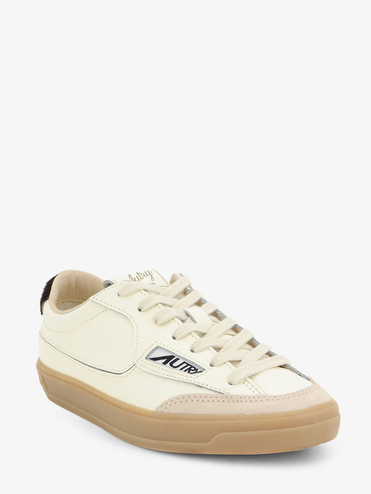 Autry Windscape leather and ponyskin sneakers - Brown