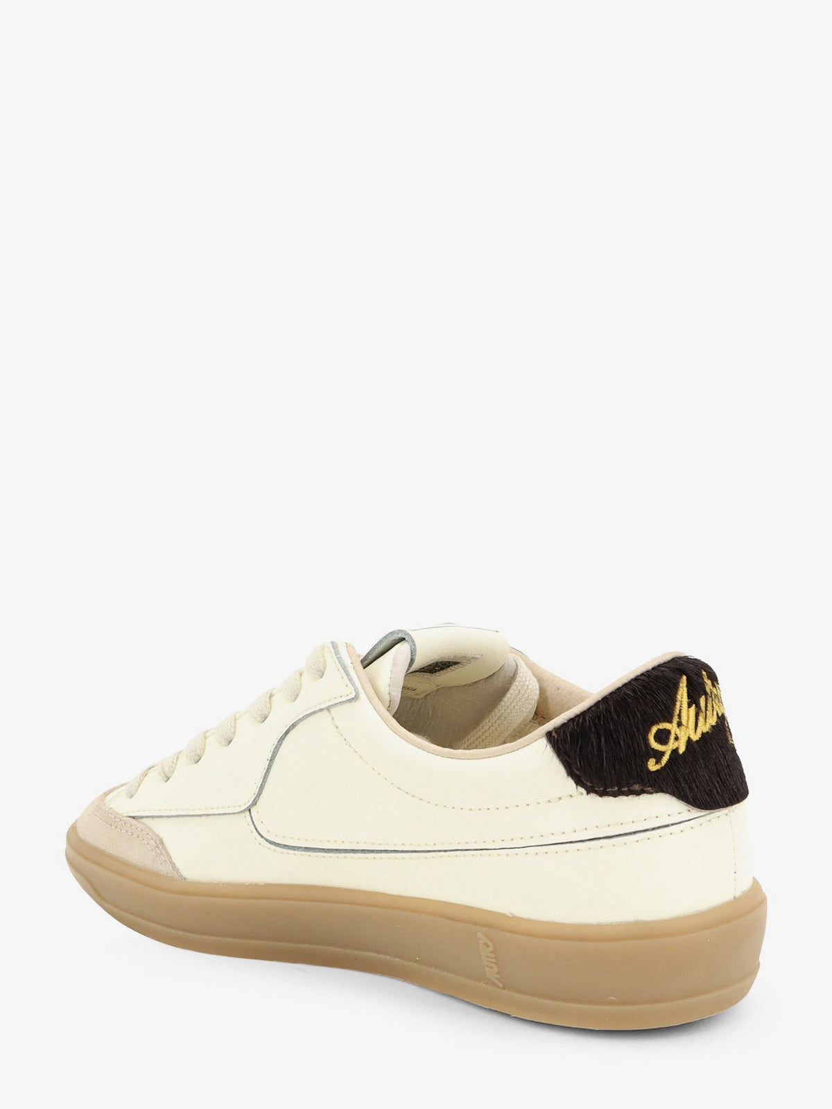 Autry Windscape leather and ponyskin sneakers - Brown