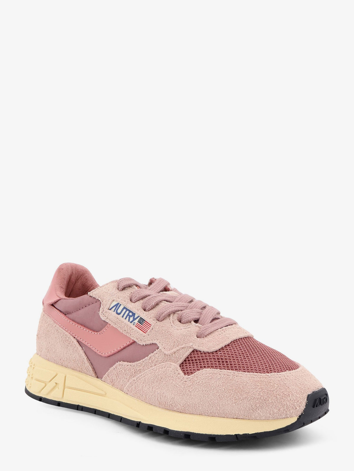 Autry Reelwind Low mesh and suede sneakers with side logo - Sabbia