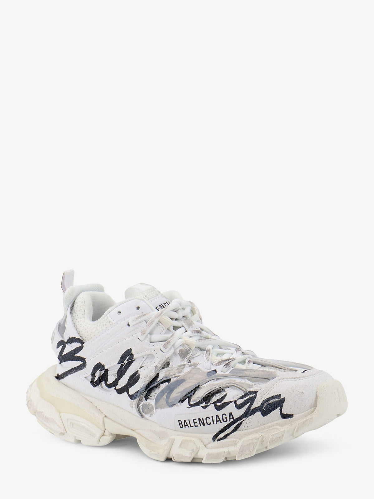 Balenciaga Track Signature sneakers with side logo print - Whiteblack
