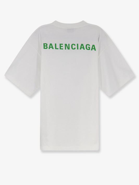 Balenciaga Cotton T-Shirt - White/Applegreen