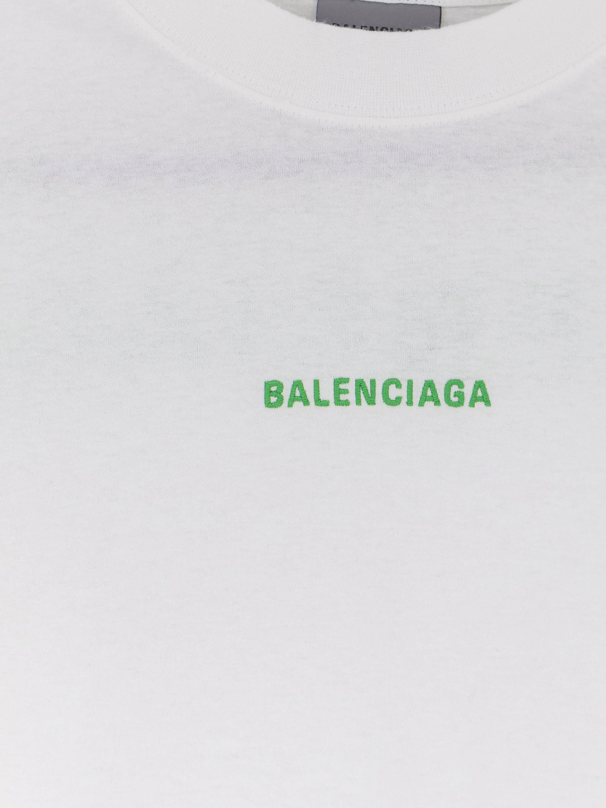 Balenciaga Cotton T-Shirt - White/Applegreen