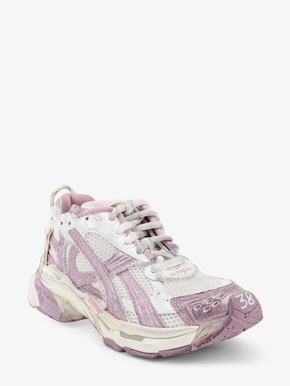 Balenciaga Runner mesh sneakers with glitter inserts - Whitelilacpink
