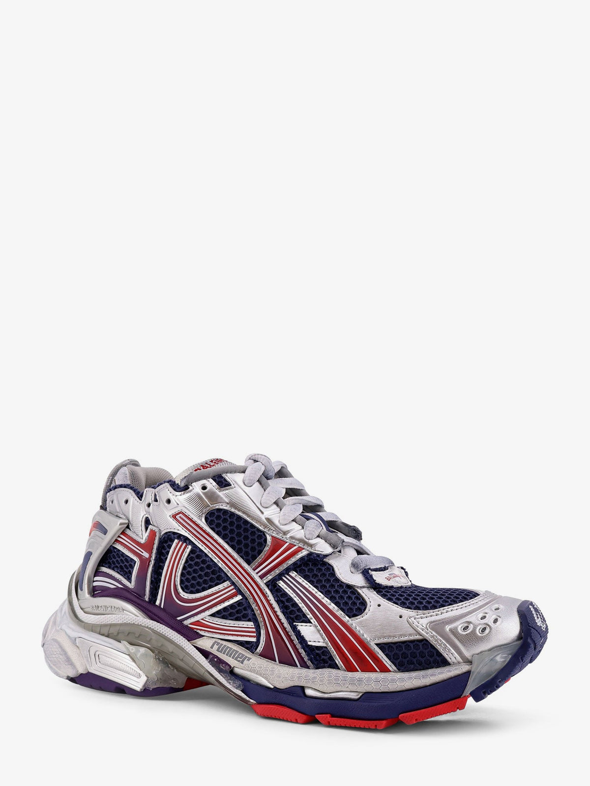 Balenciaga Mesh and nylon Runner sneakers - Navy / Red / Grey