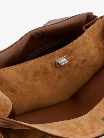 Balenciaga Rodeo M suede shoulder bag - Camel