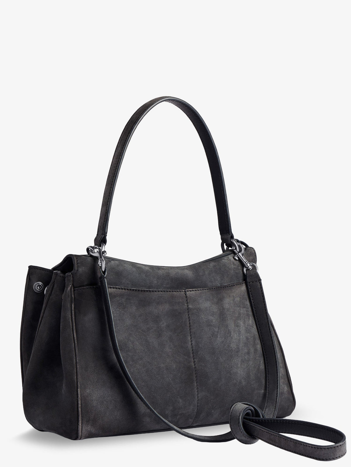 Balenciaga Rodeo S suede crossbody bag - Stormgrey