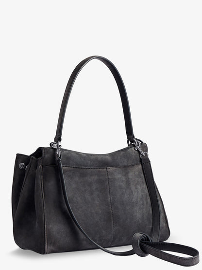 Balenciaga Rodeo S suede crossbody bag - Stormgrey
