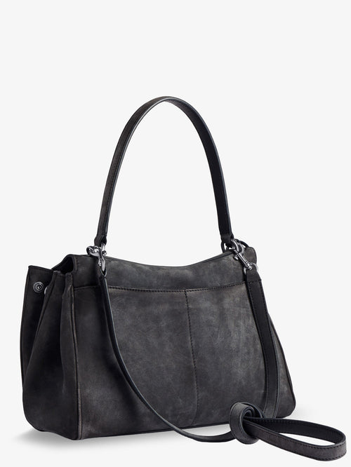 Balenciaga Rodeo S suede crossbody bag - Stormgrey