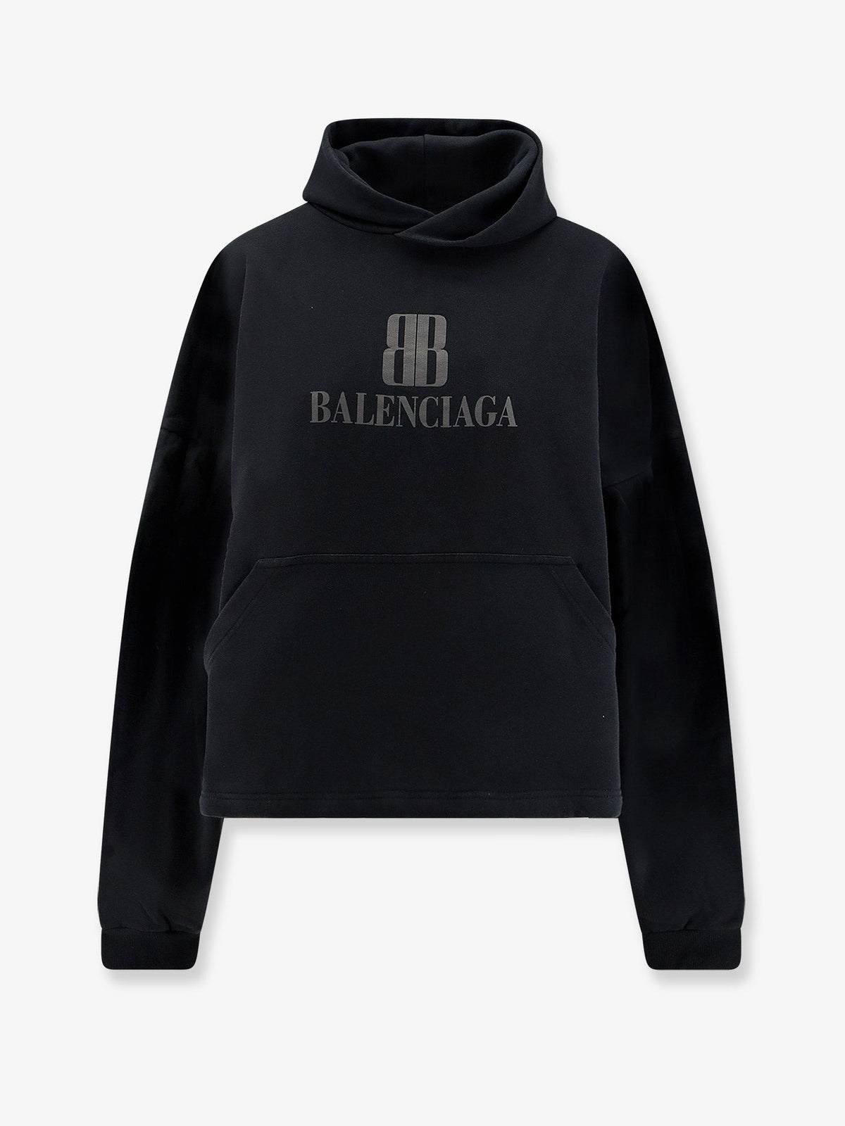 Balenciaga Cropped cotton sweatshirt - Faded Black