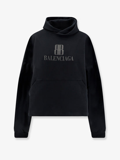 Balenciaga Cropped cotton sweatshirt - Faded Black