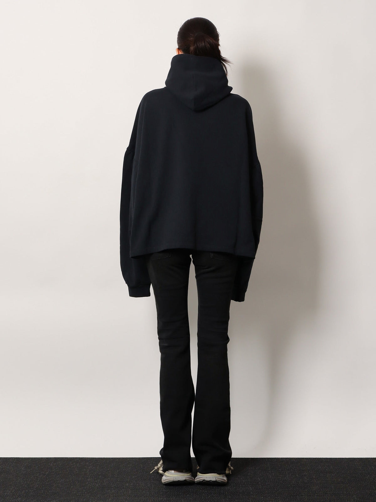Balenciaga Cropped cotton sweatshirt - Faded Black
