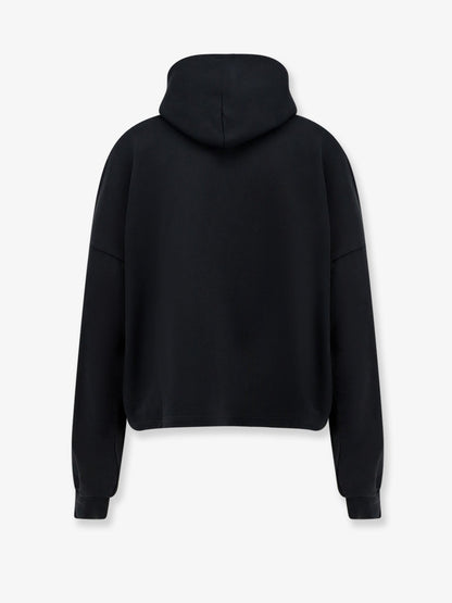 Balenciaga Cropped cotton sweatshirt - Faded Black