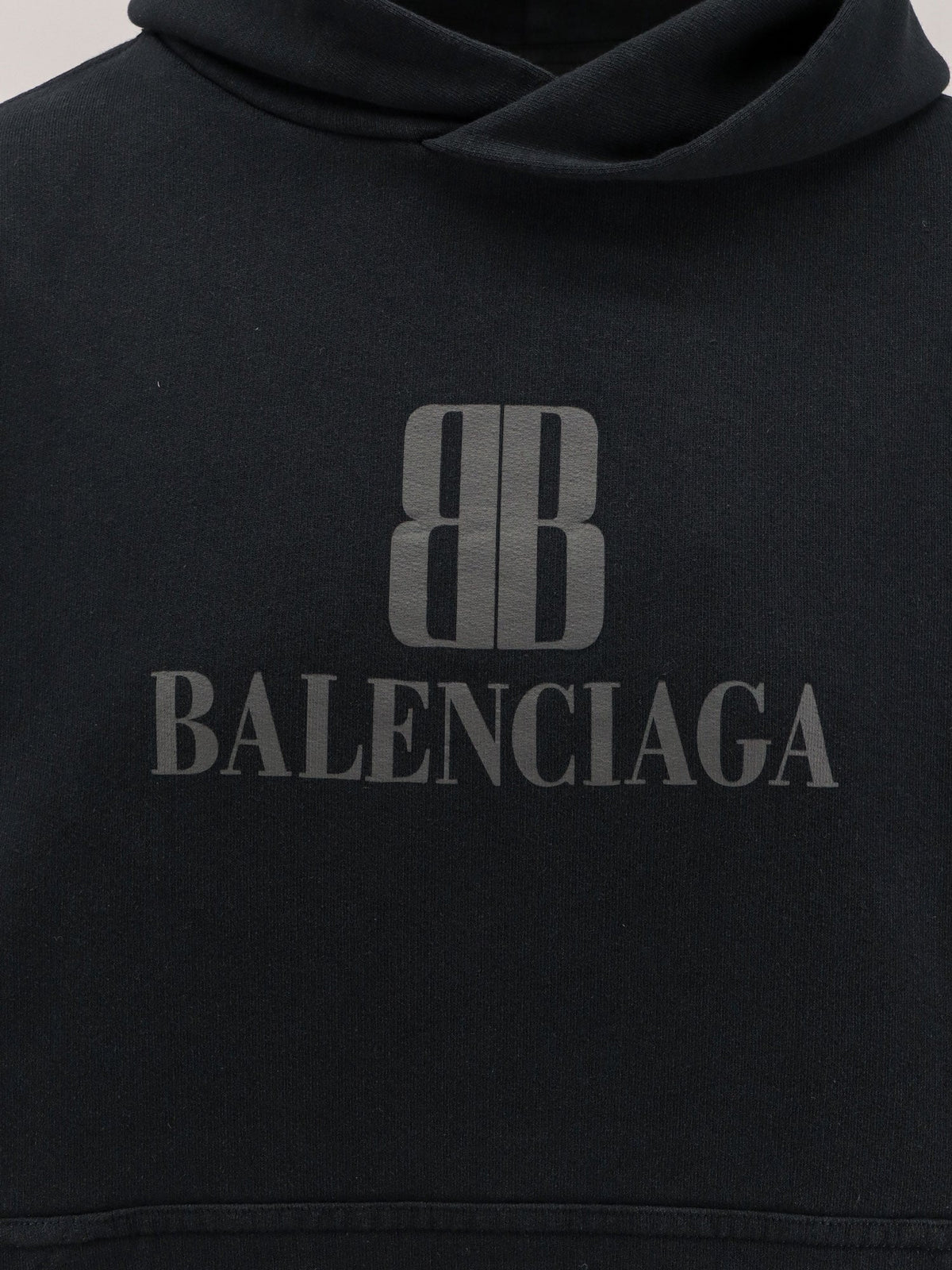 Balenciaga Cropped cotton sweatshirt - Faded Black