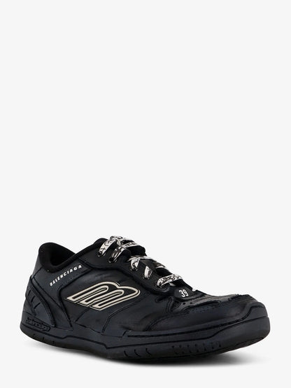 BALENCIAGA - Hamptons Worn-Out low-top leather sneakers