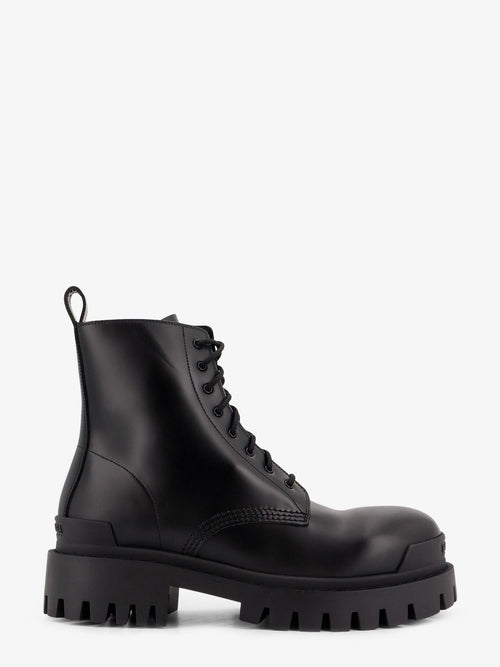 Balenciaga Leather boots with maxi rubber sole - Black
