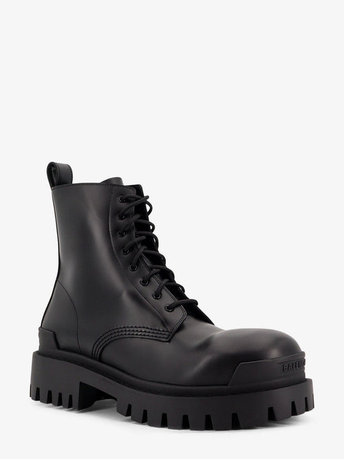 Balenciaga Leather boots with maxi rubber sole - Black