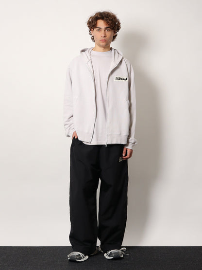 Balenciaga Over Zip-Up Hoodie cotton sweatshirt - Dirty White