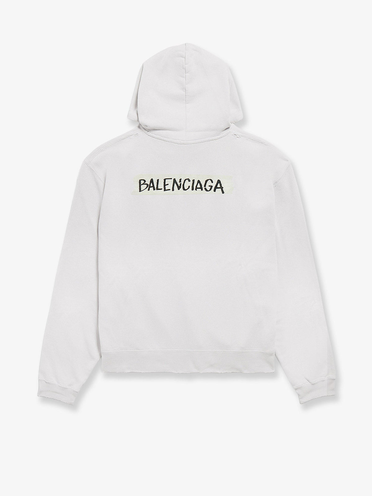 Balenciaga Over Zip-Up Hoodie cotton sweatshirt - Dirty White