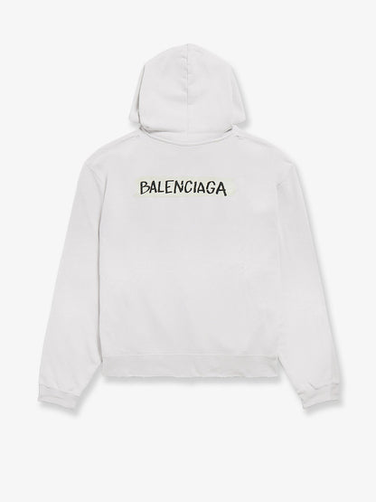 Balenciaga Over Zip-Up Hoodie cotton sweatshirt - Dirty White