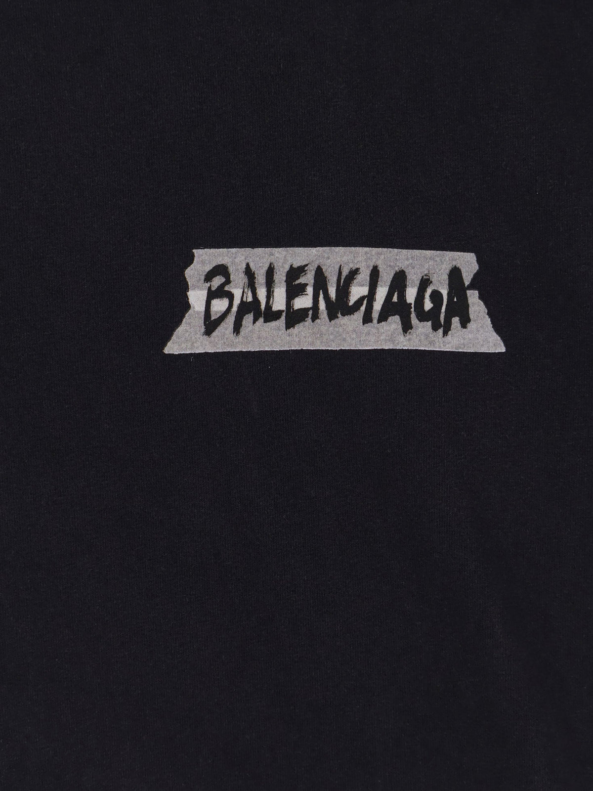 Balenciaga Used effect cotton t-shirt - Faded Washed Black