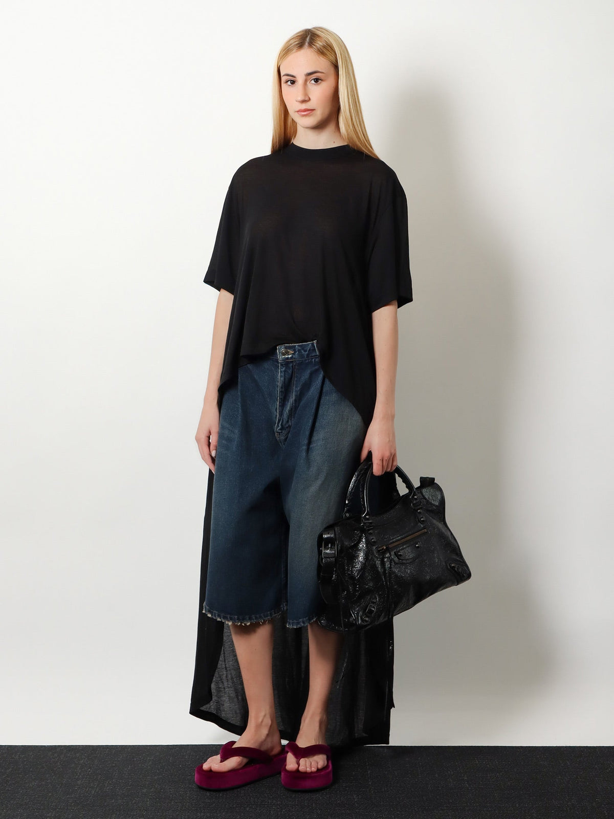 Balenciaga Le City Medium leather handbag - Black