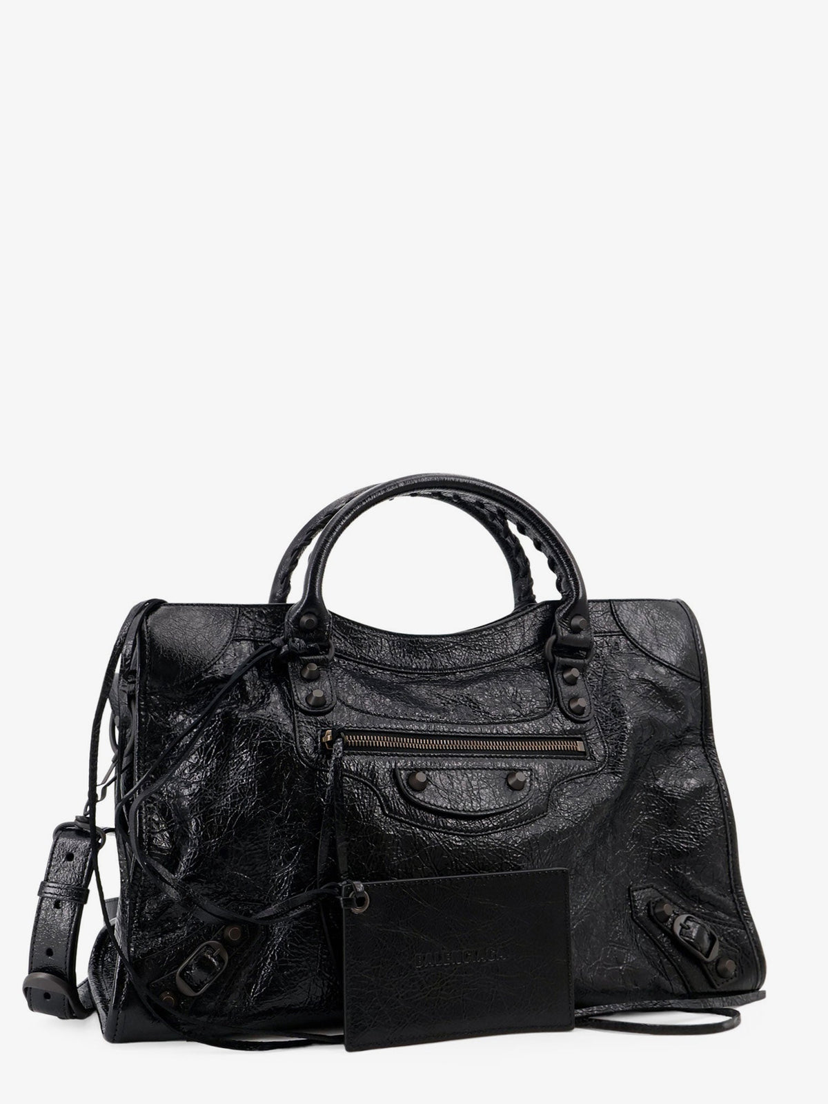 Balenciaga Le City Medium leather handbag - Black